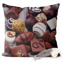 Poszewka 3D bawełna satyna 40x40cm CZEKOLADOWA ROZKOSZ
