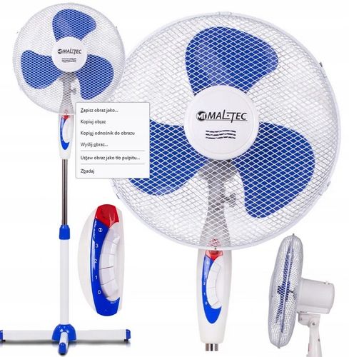 Biurowy WENTYLATOR STOJĄCY WIATRAK PODŁOGOWY CICHY MOCNY REGULACJA OSCYLACJ na Arena.pl