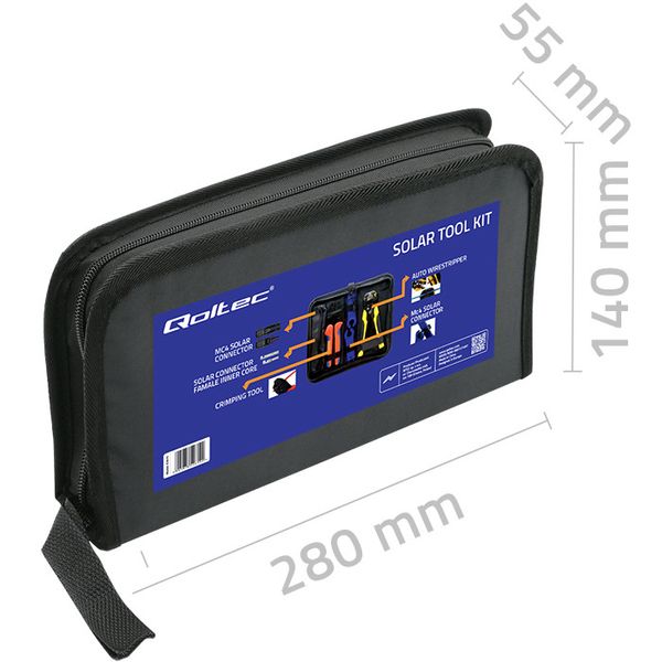 Qoltec Zestaw narzędzi solarnych kompatybilnych ze złączami MC4 | Zaciskarka + Szczypce do ściągania izolacji zdjęcie 8