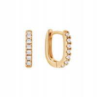 Kolczyki srebrne pozłacane z cyrkoniami - Scarlet YES