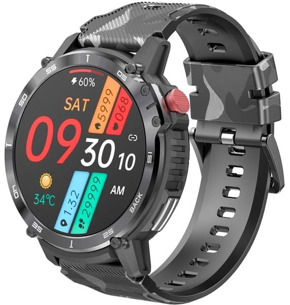 smartwatch męski rubicon rncf08 black/moro smarub232 zdjęcie 1