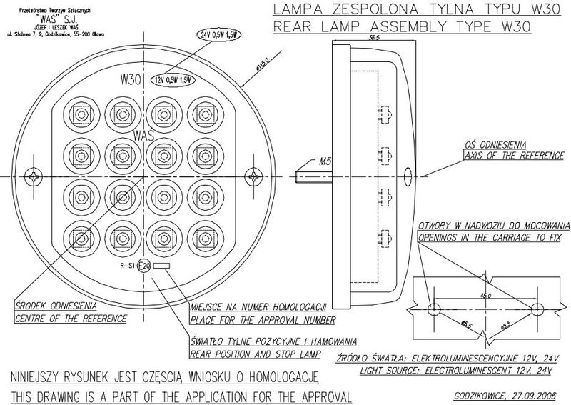 Lampa LED zespolona tylna 2 funkcje W30 (167) zdjęcie 6