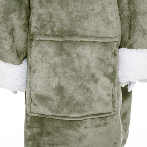 Koc z kapturem Dino zielony na Arena.pl