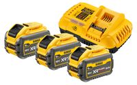 zestaw zasilający ładowarka xr 54v + 3*9.0ah - dw dcb118x3