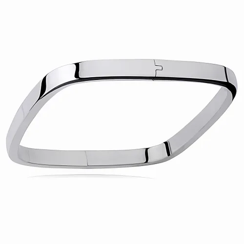 ELEGANCKA SZTYWNA SREBRNA GŁADKA BRANSOLETA POŁYSK na Arena.pl