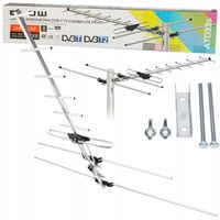 ANTENA KIERUNKOWA TV PASYWNA DVB-T2 4K MUX-8 ODBIÓR WSZYSTKICH KANAŁÓW