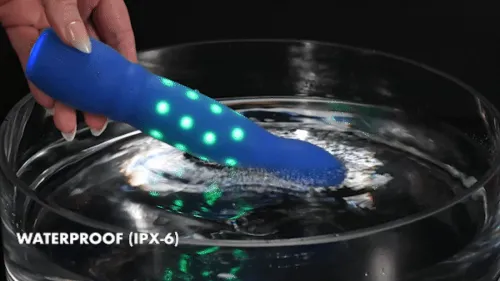 evolved disco diva vibrator blue - wielofunkcyjny model z efektami led na Arena.pl