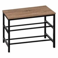 Ławka z półką Aliaj naturalna/czarna