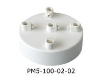 Podsufitka Biała 5 otworów 100mm + biały hamulec plastikowy