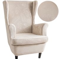 POKROWIEC NA FOTEL USZAK WELUR TŁOCZONY LIŚCIE