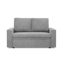 Sofa dwuosobowa, BLOM, sztruks, 148x87x90 cm, jasny szary | TYLETEGOTU