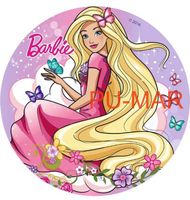 Opłatek na tort Urodziny Barbie Lalka Postać Księżniczka Tekst Gratis