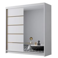 Szafa przesuwna BALI III 180-pojemna garderoba-BIAŁY