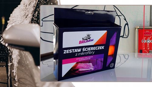 MIKROFIBRA BRUMM ZESTAW ŚCIERECZEK Z MIKROFIBRY 3 szt UNIWERSALNE na Arena.pl