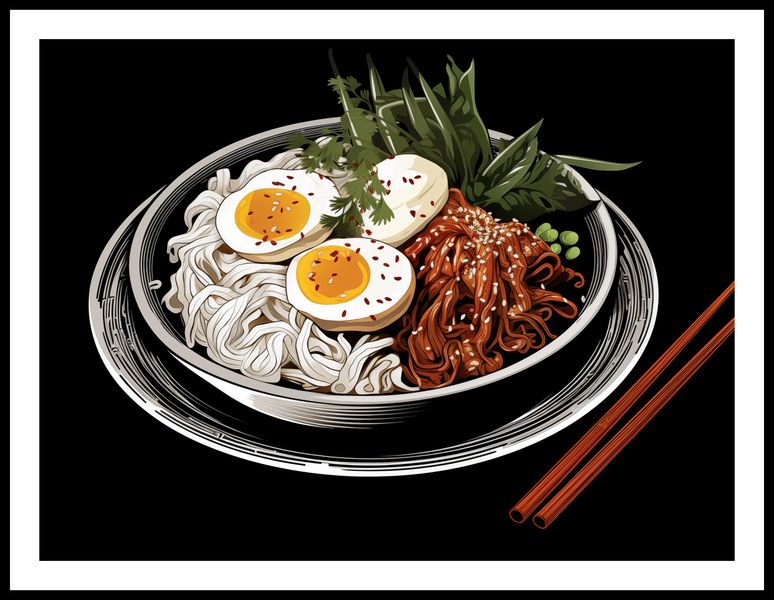 Plakat 80x60cm Ramen w Sztuce zdjęcie 3