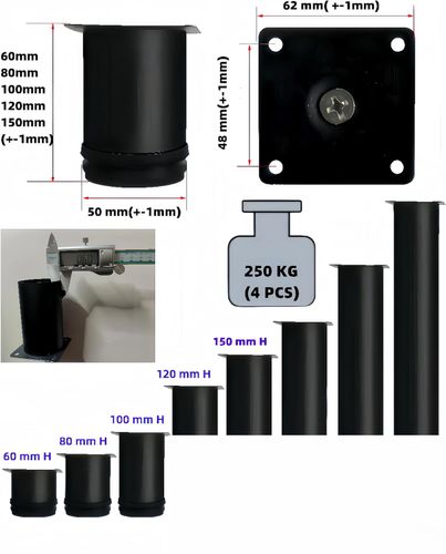 Nogi meblowe MIEGUIWOR białe 30cm do stołów i szafek na Arena.pl