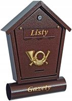 Skrzynka na listy T6/T - BRĄZOWY POLSKA SKRZYNKA POCZTOWA