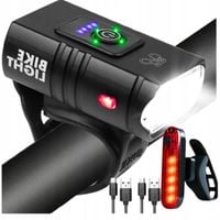 Lampka rowerowa akumulatorowa przód+tył LED do roweru Na Kierownice