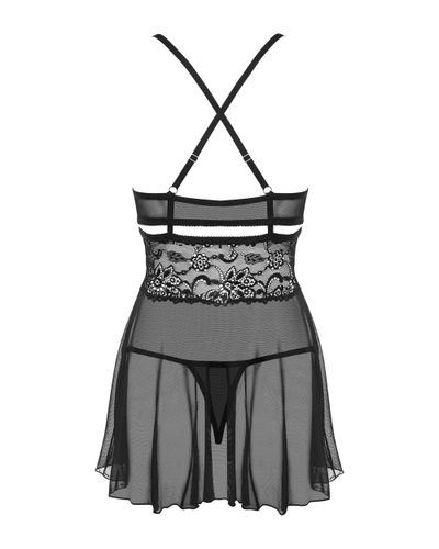 838-bab-1 babydoll ze stringami czarny s/m obsessive na Arena.pl