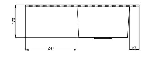 Zlewozmywak jednokomorowy z ociekaczem ARAGON szary  + bateria flex LAVO na Arena.pl