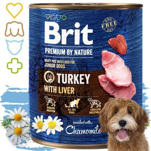 mokra karma dla psa indyk wątróbka brit premium by nature 800g turkey liver na Arena.pl