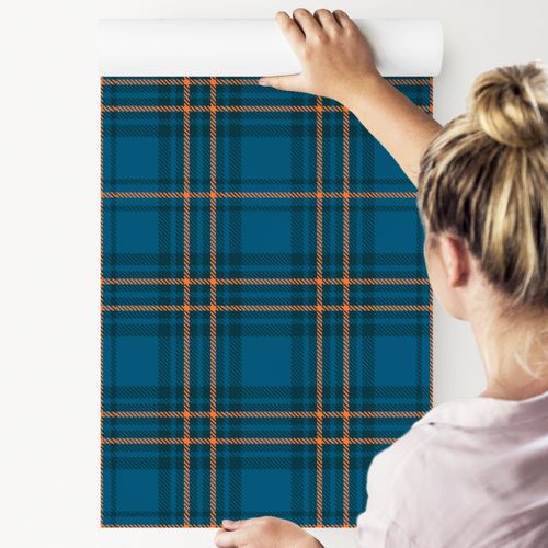 Tapeta Modna Kolorowa Szkocka Krata na Arena.pl