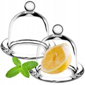 Pojemnik Na Cytrynę Pomidora Szklany Z Kloszem 2x