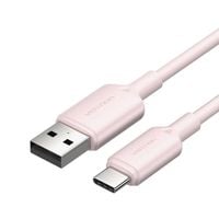 kabel usb 2.0 a do usb-c 3a vention ctqph 2m (różowy)