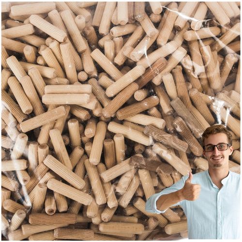 drewniane kołki dyble do mebli długość 35mm fi 8mm 1kg 1000g na Arena.pl