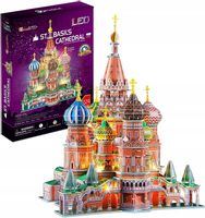 CUBIC FUN PUZZLE 3D LED KATEDRA ŚW. BAZYLA- L519H 128 ELEMENTÓW
