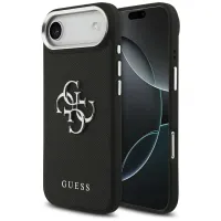 etui guess grained big 4g classic logo na iphone 17 air - czarne