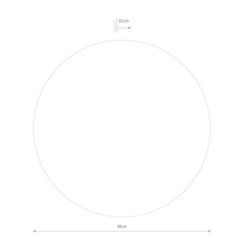 Jadalniana lampa ścienna Ring okrągła LED 15W 3000K czarna na Arena.pl