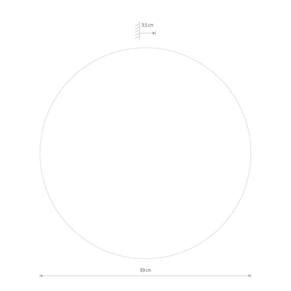 Jadalniana lampa ścienna Ring okrągła LED 15W 3000K czarna zdjęcie 3