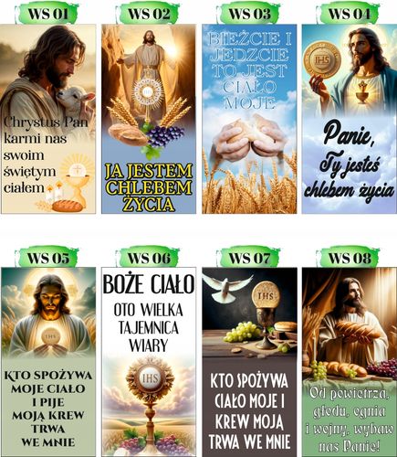 Baner religijny 200x100 cm Dekoracja boże ciało ty jesteś chlebem życia na Arena.pl