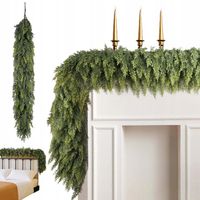 SZTUCZNY CEDROWY GIRLANDA 6FT REAL TOUCH DO DEKORACJI DRZWI KOMINKÓW