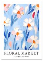 Plakat kolorowe kwiaty florystyka 61x91 cm