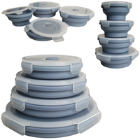 Składane silikonowe pojemniki na żywność Różne rozmiary okrągłe zestaw