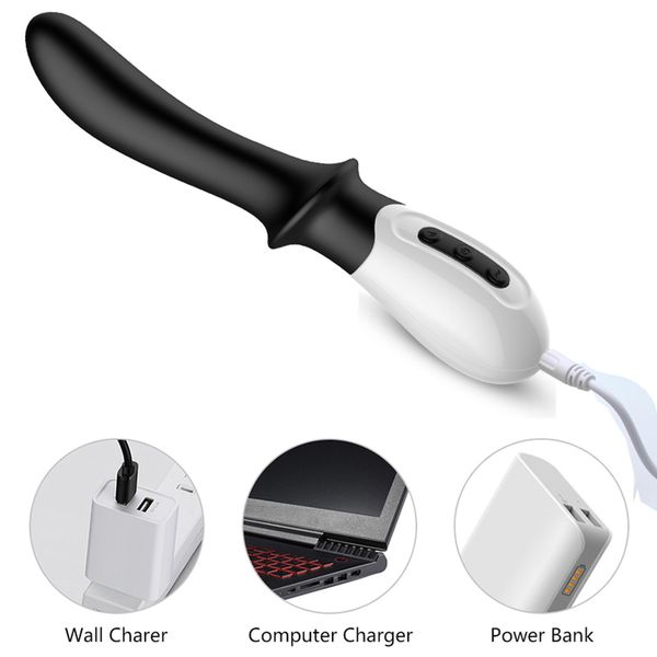 Wibrator-Silicone Prostate / G-Spot Massager Usb 10 Function / Heating zdjęcie 2