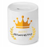 Skarbonka Dla Zegarmistrza Złoty Zegarmistrz Z Nadrukiem Ze Zdjęciem Z Nadr