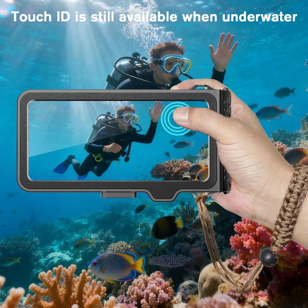 tech-protect ipx8 pro universal diving waterproof case grey/black zdjęcie 7