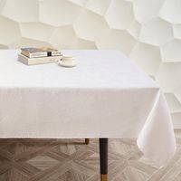 Obrus Lniany zmywalny i wodoodporny biały 140x200cm Odporny Na Plamy