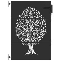 Brama ogrodowa, Bramka ogrodowa 85x75 cm z cortenu w designie drzewa