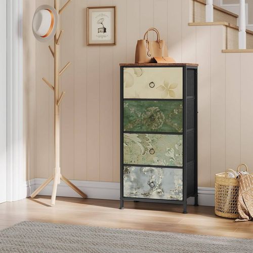 Komoda materiałowa 4 szuflady kwiaty organizer na Arena.pl