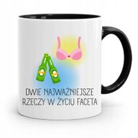 Kubek Czarny Dla Chłopaka Najważniejsze Rzeczy Z Nadrukiem Ze Zdjęciem