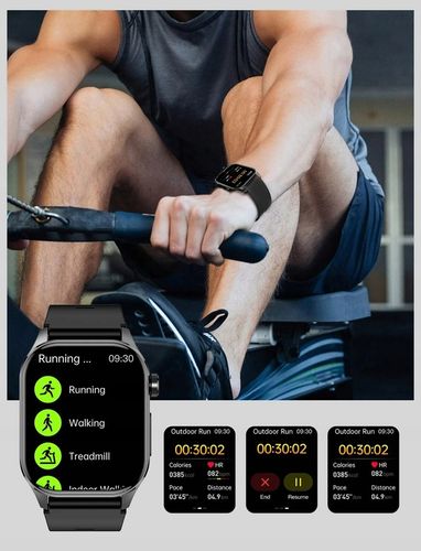 SMARTWATCH MĘSKI Zegarek EKG FUNKCJA POMIARU CUKRU AMOLED CIŚNIENIE ROZMOWY na Arena.pl