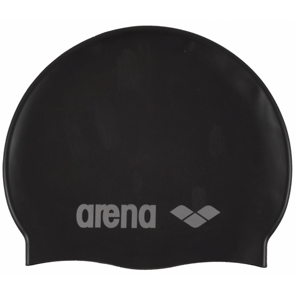 ARENA CZEPEK CLASSIC SILICONE JUNIOR BLACK-SILVER BASEN TRENING zdjęcie 1