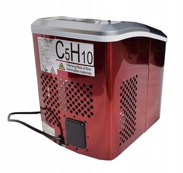 CZERWONA KOSTKARKA MASZYNA DO ROBIENIA KOSTEK LODU DO DRINKÓW WYDAJNA zdjęcie 5