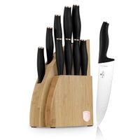 zestaw noży berlinger haus bh-2760 black rose w bloku bambusowym