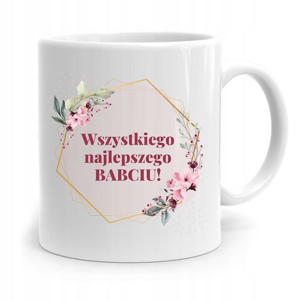 Kubek Babci Na Urodziny Wszystkiego Najlepszego Z Nadrukiem Ze Zdjęciem zdjęcie 1