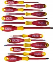 WKRĘTAKI ŚRUBOKRĘTY IZOLOWANE DLA ELEKTRYKA 1000V ZESTAW WKRĘTAKÓW 13 SZTUK